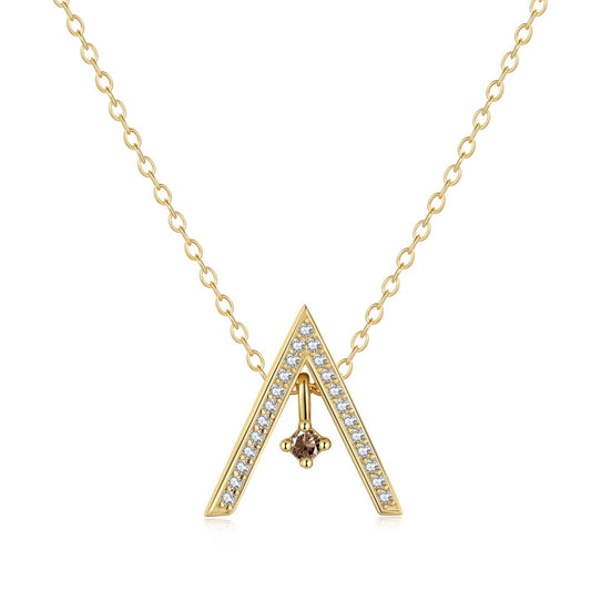 [LoveMore Jewelry]Sparkling "A" Shape Necklace