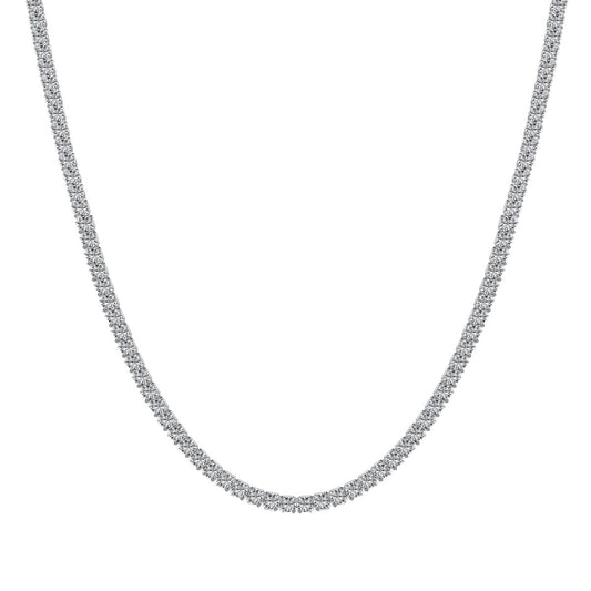 [LoveMore Jewelry]Delicate Round Shape Tennis Necklace