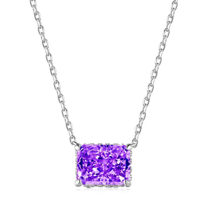 [LoveMore Jewelry]Luxurious Square Shape Colorful Necalack
