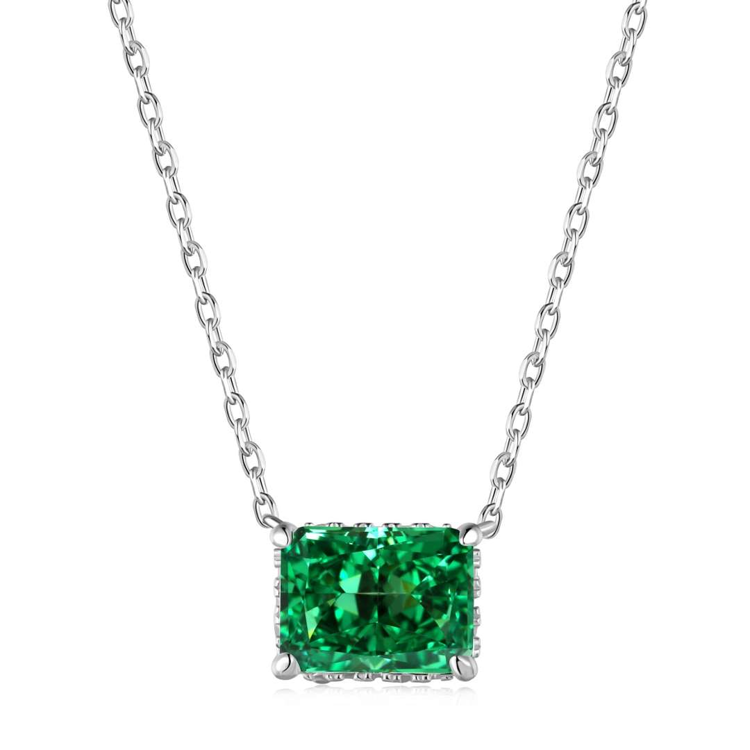 [LoveMore Jewelry]Luxurious Square Shape Colorful Necalack