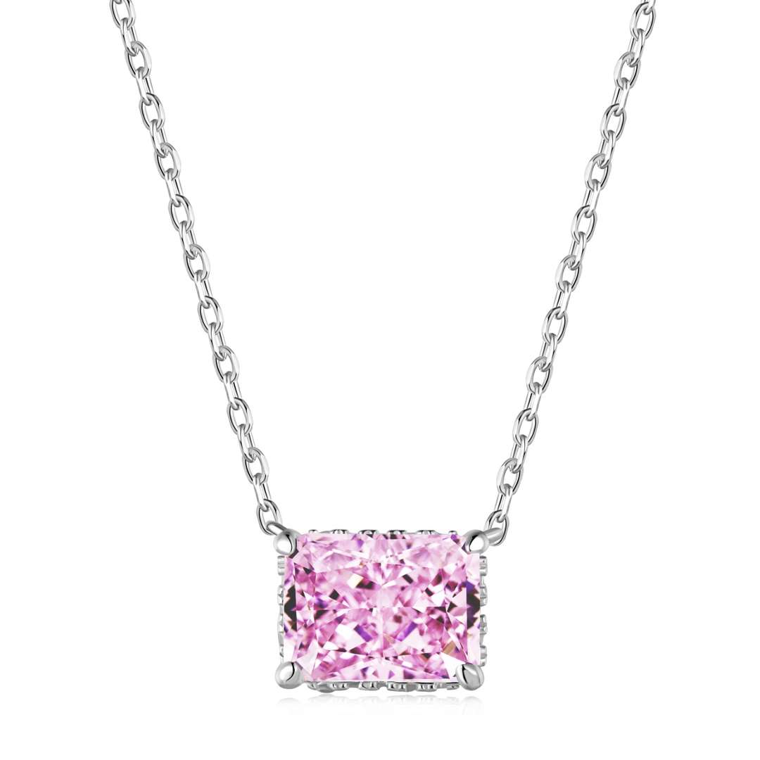 [LoveMore Jewelry]Luxurious Square Shape Colorful Necalack