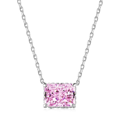 [LoveMore Jewelry]Luxurious Square Shape Colorful Necalack