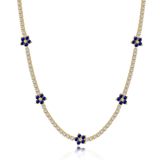 [LoveMore Jewelry]Luxurious Colorful Flower Tennis Necklace