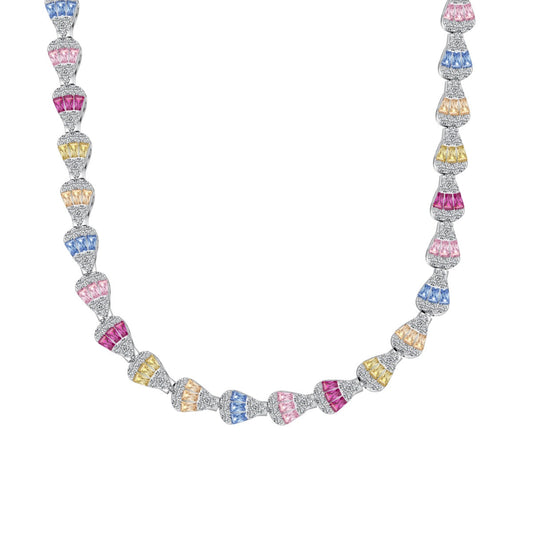 [LoveMore Jewelry]Radiant Colorful Rainbow Necklace