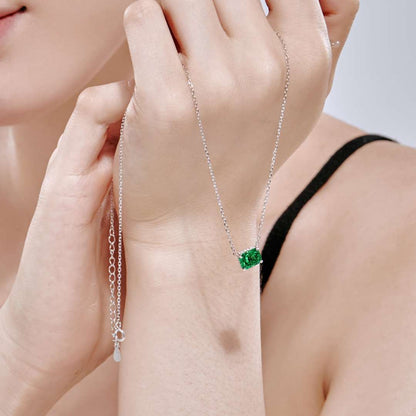 [LoveMore Jewelry]Luxurious Square Shape Colorful Necalack
