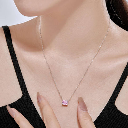 [LoveMore Jewelry]Luxurious Square Shape Colorful Necalack