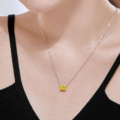 [LoveMore Jewelry]Luxurious Square Shape Colorful Necalack