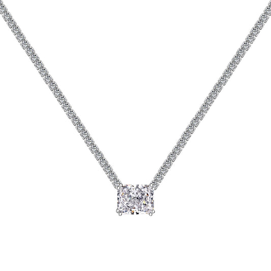 [LoveMore Jewelry]4.0 Carat Elegant Radiant Cut Necklace