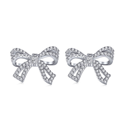 [LoveMore Jewelry]Dainty Bow Shape Earrings
