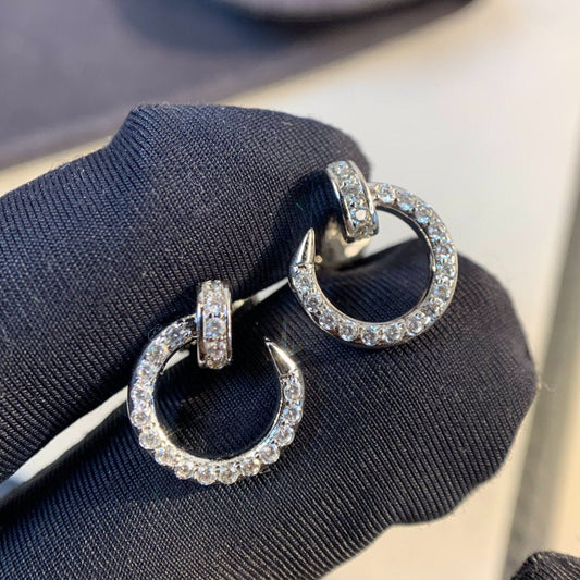 [LoveMore Jewelry]JUSTE EARRINGS SILVER DIAMONDS