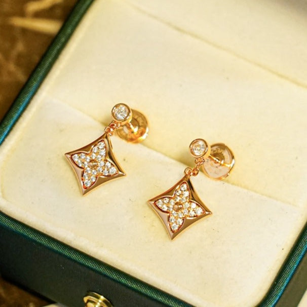[LoveMore Jewelry]STAR DIAMONDS EARRINGS GOLD