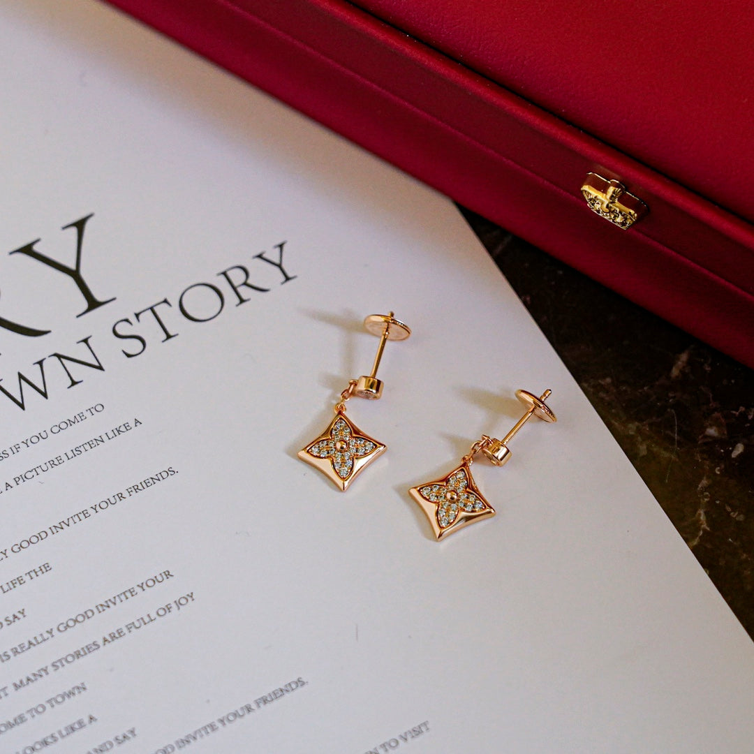 [LoveMore Jewelry]STAR DIAMONDS EARRINGS GOLD