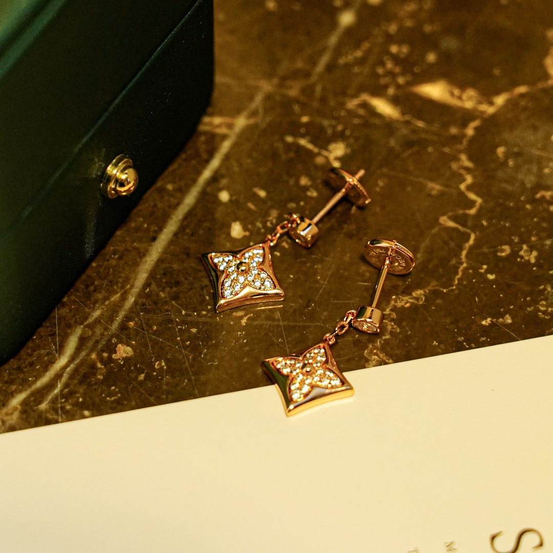 [LoveMore Jewelry]STAR DIAMONDS EARRINGS GOLD