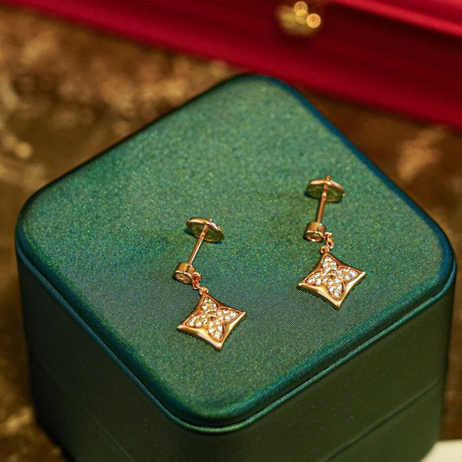 [LoveMore Jewelry]STAR DIAMONDS EARRINGS GOLD