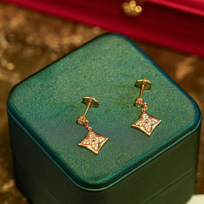 [LoveMore Jewelry]STAR DIAMONDS EARRINGS GOLD