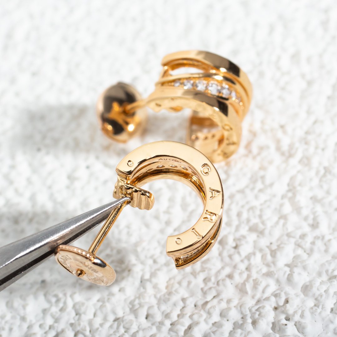 [LoveMore Jewelry]ZERO 1 PINK GOLD DIAMONDS EARRINGS