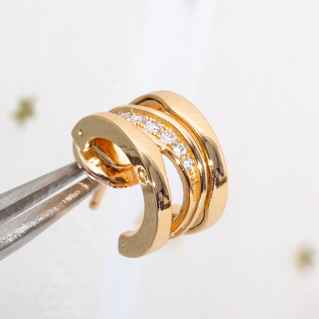 [LoveMore Jewelry]ZERO 1 PINK GOLD DIAMONDS EARRINGS