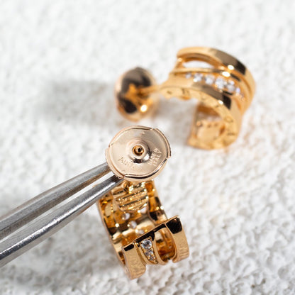 [LoveMore Jewelry]ZERO 1 PINK GOLD DIAMONDS EARRINGS