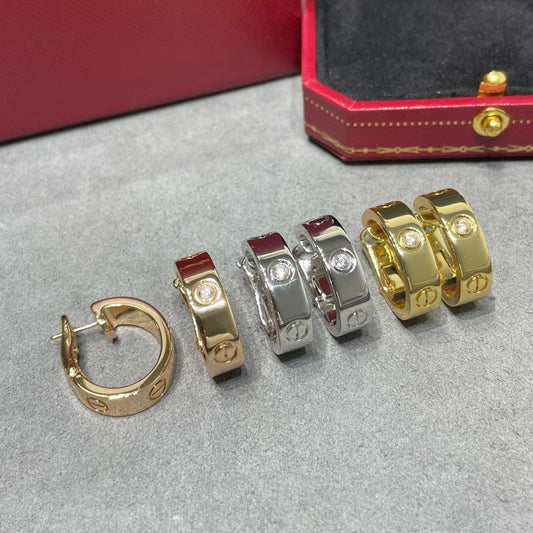 [LoveMore Jewelry]LOVE 5.5MM 1 DIAMOND EARRINGS