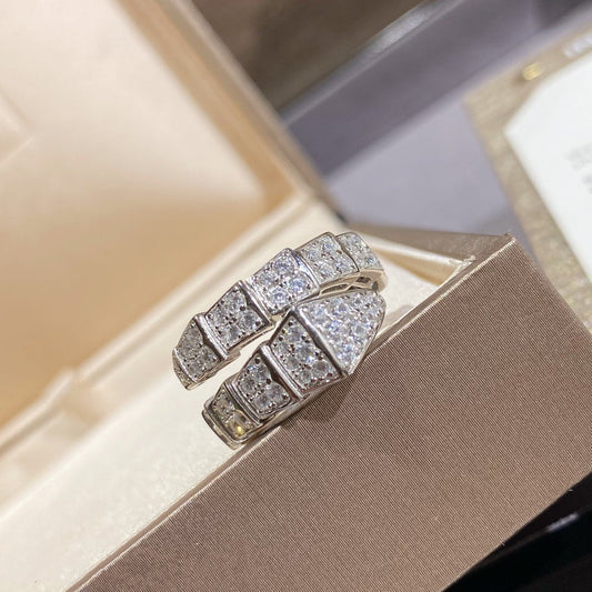 [LoveMore Jewelry]SERPENTI RING SILVER DIAMOND PAVED