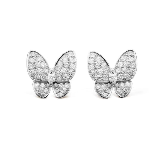 [LoveMore Jewelry]BUTTERFLY ALL DIAMOND EARRINGS
