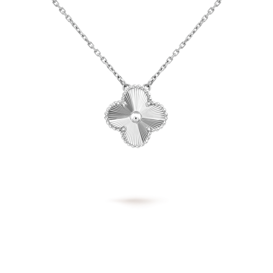 [LoveMore Jewelry]CLOVER 15MM LASER NECKLACE SILVER