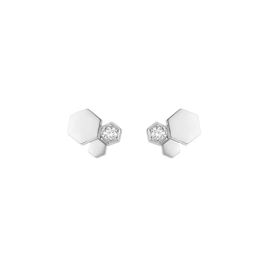 [LoveMore Jewelry]BEE LOVE SILVER DIAMOND EARRINGS