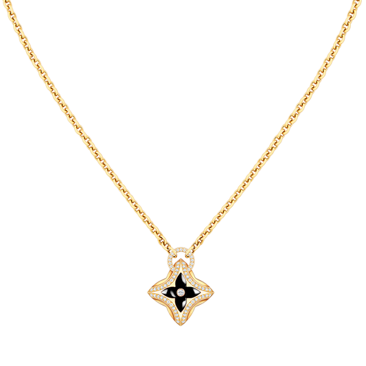 [LoveMore Jewelry]STAR PEDANT PINK GOLD DIAMOND NECKLACE