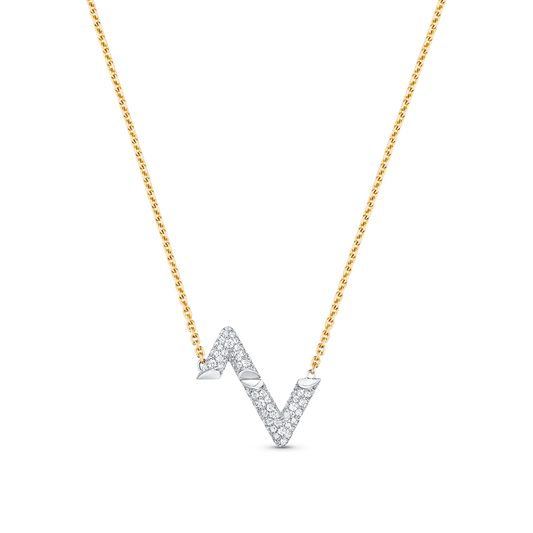 [LoveMore Jewelry]VOLT SILVER DIAMOND PEDANT NECKLACE