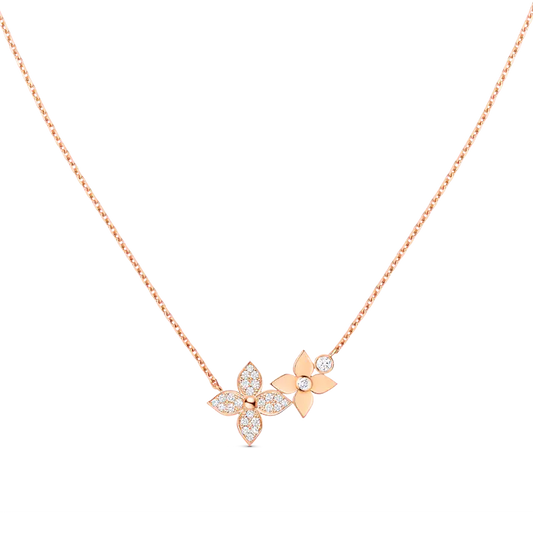[LoveMore Jewelry]STAR BLOSSOM NECKLACE PINK GOLD DIAMONDS