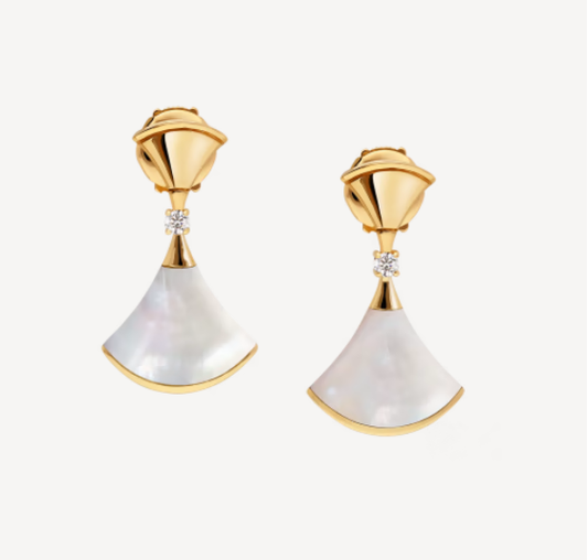 [LoveMore Jewelry]DREAM MOP 1 DIAMOND EARRINGS