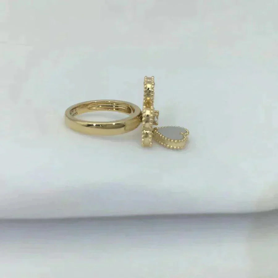 [LoveMore Jewelry]SWEET CLOVER WHITE MOP RING
